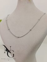گردنبند توپی نقره ای - تصویر 2