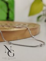 گردنبند توپی نقره ای